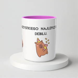 Śmieszny Kubek Na urodziny - Wszystkiego najlepszego, debilu